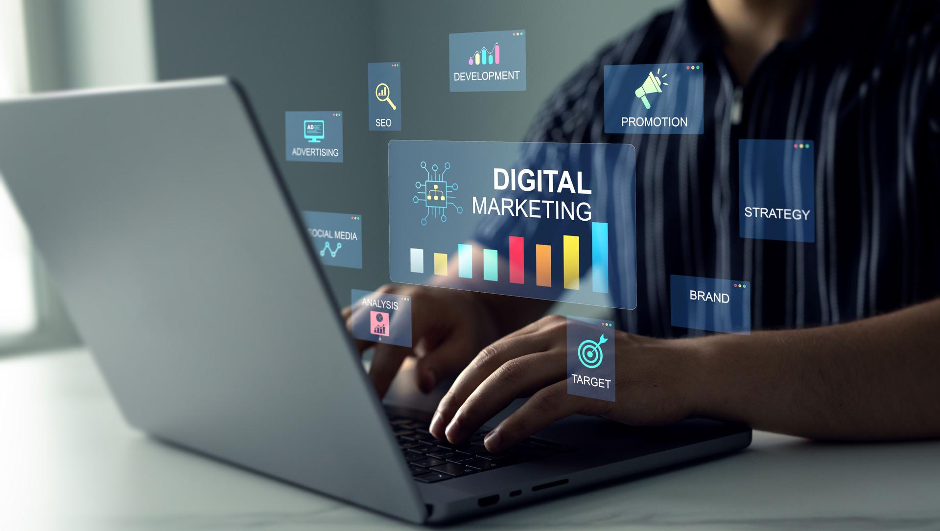 Digital Marketing development and goals strategy.Attract organic traffic for big salesDigital marketing for promotion of products with social media, email, website and channel search engine.